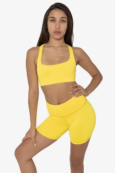 Los Angeles Apparel Raw302 - Performance Sport Short In Bright Yellow
