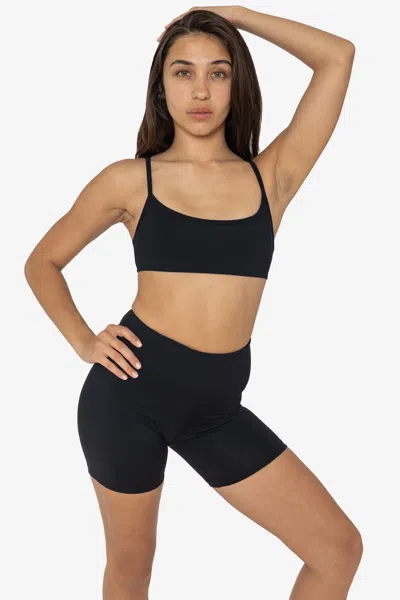 Los Angeles Apparel Raw303 - Performance Spaghetti Sports Bra In Black