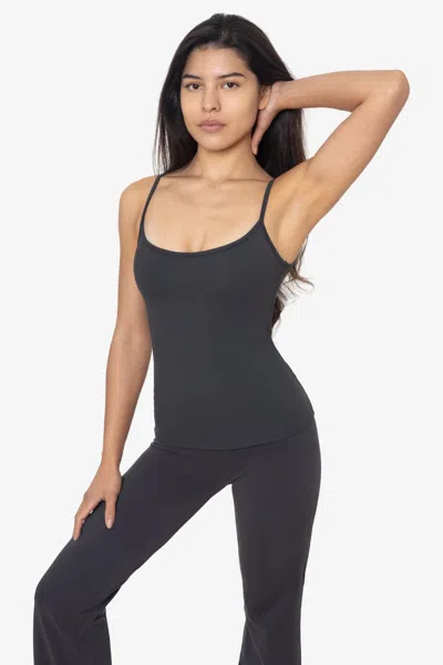 Los Angeles Apparel Raw311 - Performance Spaghetti Tank In Black