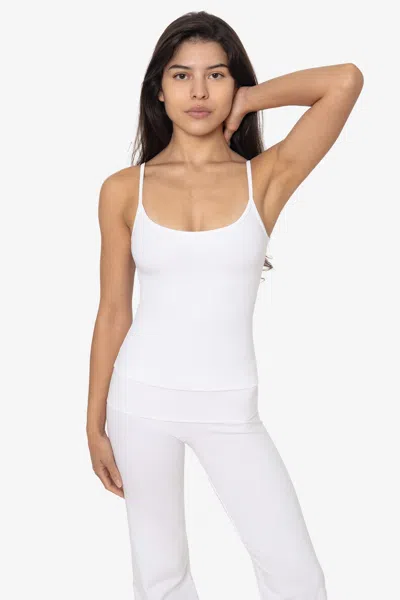Los Angeles Apparel Raw311 - Performance Spaghetti Tank In White