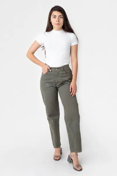 Los Angeles Apparel Rbdw01gd - Garment Dye Women's Relaxed Fit Bull Denim Jean In Gray