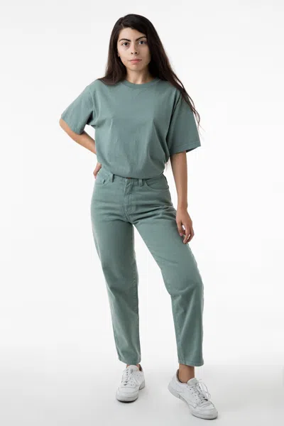 Los Angeles Apparel Rbdw01gd - Garment Dye Women's Relaxed Fit Bull Denim Jean In Green