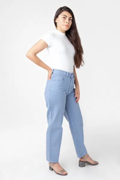 Los Angeles Apparel Rbdw01gd - Garment Dye Women's Relaxed Fit Bull Denim Jean In Blue