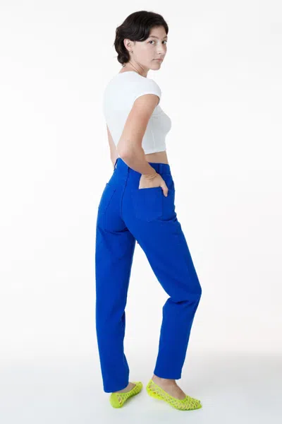 Los Angeles Apparel Rbdw01gd - Garment Dye Women's Relaxed Fit Bull Denim Jean (limited Edition) In Blue