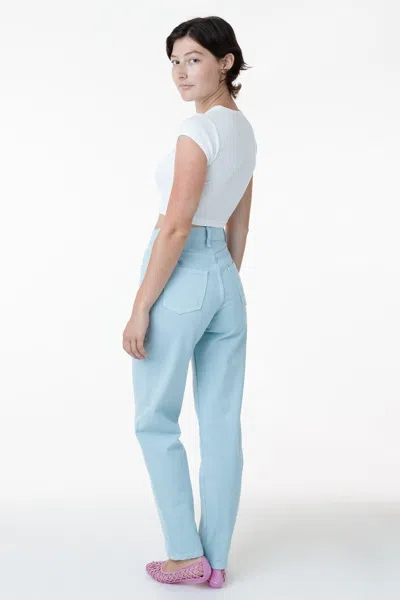 Los Angeles Apparel Rbdw01gd - Garment Dye Women's Relaxed Fit Bull Denim Jean (limited Edition) In Blue