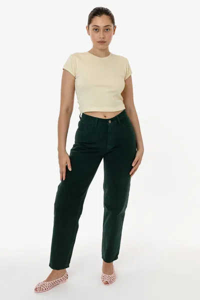 Los Angeles Apparel Rbdw01gd - Garment Dye Women's Relaxed Fit Bull Denim Jean (new Colors) In Green