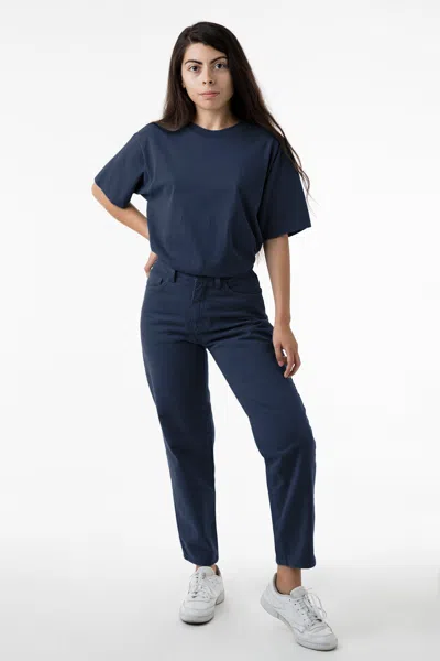Los Angeles Apparel Rbdw01gd - Garment Dye Women's Relaxed Fit Bull Denim Jean (new Colors) In Blue