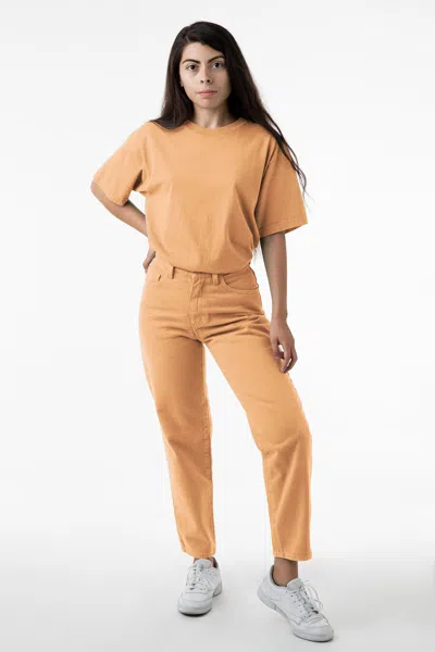 Los Angeles Apparel Rbdw01gd - Garment Dye Women's Relaxed Fit Bull Denim Jean (new Colors) In Neutral