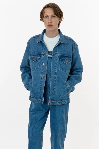 Los Angeles Apparel Rdnm04 - Denim Jacket In Blue