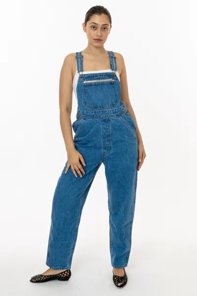 Los Angeles Apparel Rdnu07 Mix - Unisex 14 Oz. Denim Overall In Dark Medium Wash