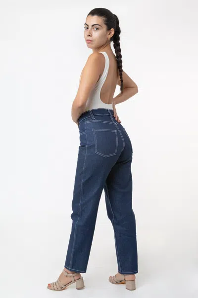 Los Angeles Apparel Rdnw01 - Raw Indigo Women's Relaxed Fit Jeans