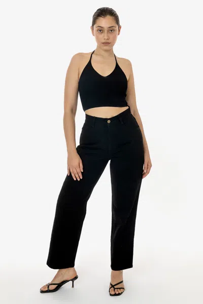 Los Angeles Apparel Rdnw08 - Straight Leg High Waisted Jean In Black