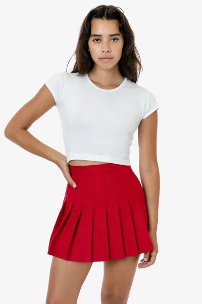 Los Angeles Apparel Rgb300 - Tennis Skirt In Red