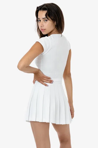 Los Angeles Apparel Rgb300 - Tennis Skirt In White