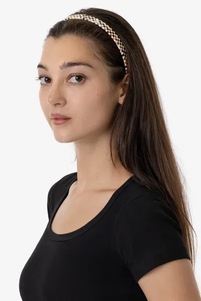 Los Angeles Apparel Rhac022 - Small Classic Headband In Damier