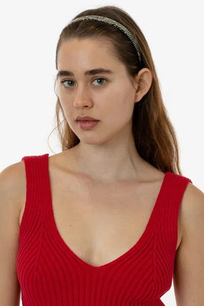 Los Angeles Apparel Rhac022 - Small Classic Headband In Opera Silver