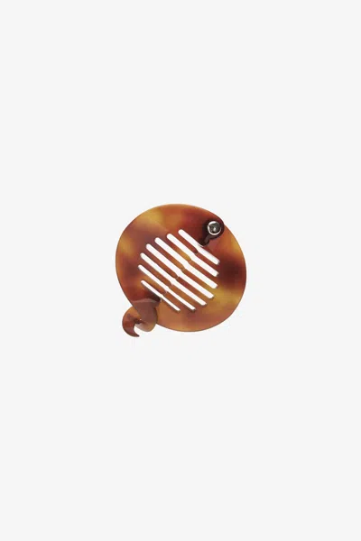 Los Angeles Apparel Rhac-clip2 - Mini Ponytail Hair Clip In Tortoise
