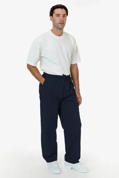 Los Angeles Apparel Rjc405gd - Cotton Poplin Wide Leg Pant In Blue