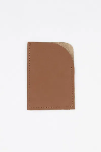 Los Angeles Apparel Rlh3427 - Card Holder In Cognac