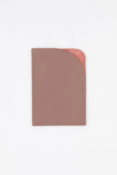 Los Angeles Apparel Rlh3427 - Card Holder In Dark Mauve