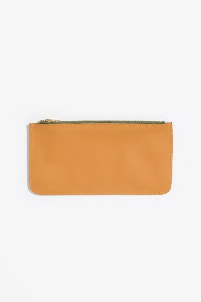 Los Angeles Apparel Rlh3435 - Leather Wallet Pouch In Camel