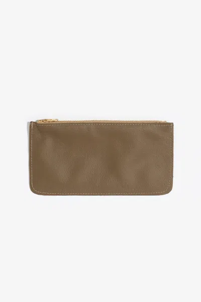 Los Angeles Apparel Rlh3435 - Leather Wallet Pouch In Otter
