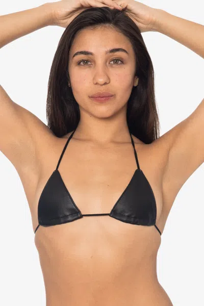 Los Angeles Apparel Rlh3436 - Leather Nylon String Bikini Top In Multi