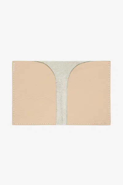 Los Angeles Apparel Rlh3449 - Double Card Holder Wallet In Vanilla