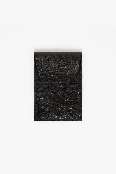 Los Angeles Apparel Rlh3451 - Leather Sleeve Wallet In Obsidian