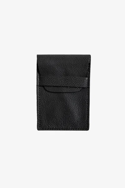 Los Angeles Apparel Rlh3451 - Leather Sleeve Wallet In Opaco Black