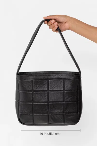 Los Angeles Apparel Rlh3452 - The Quilted Lambskin Bag In Black