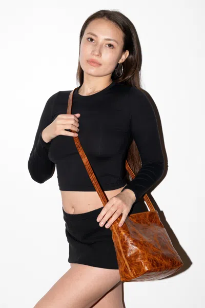 Los Angeles Apparel Rlh3456 - Everyday Crossbody Bag In Amber