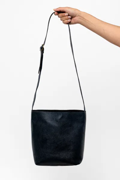 Los Angeles Apparel Rlh3456 - Everyday Crossbody Bag In Navy Crocodile