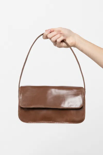 Los Angeles Apparel Rlh3461 - Structured Shoulder Bag In Tan