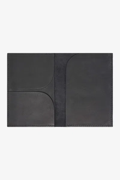 Los Angeles Apparel Rlh3470 - Leather Passport Wallet In Cowhide Black