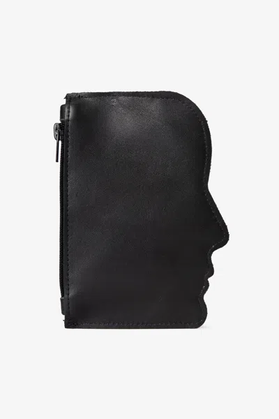 Los Angeles Apparel Rlh3494 - Leather Silhouette Pouch In Black