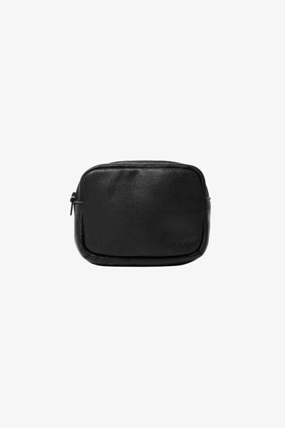 Los Angeles Apparel Rlh3495 - Small Leather Utility Pouch In Black