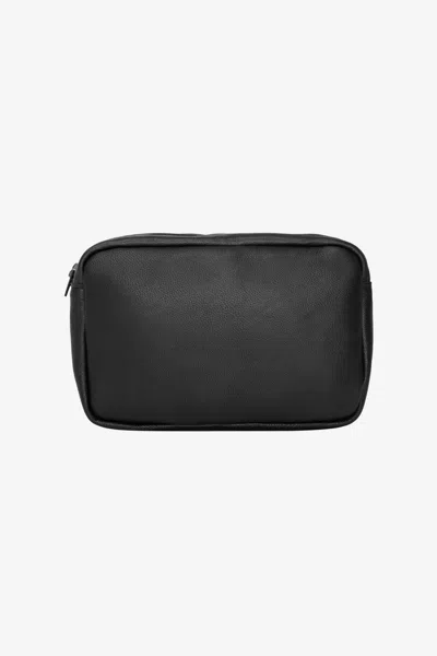 Los Angeles Apparel Rlh3497 - Medium Leather Utility Pouch In Black