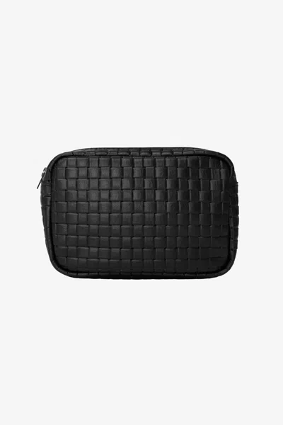 Los Angeles Apparel Rlh3497 - Medium Leather Utility Pouch In Silver Foil