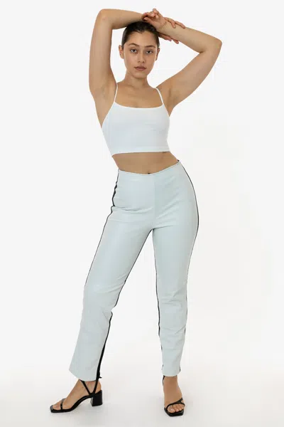 Los Angeles Apparel Rlh3710 - 2 Tone Leather Ottoman Pant In White