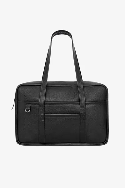 Los Angeles Apparel Rlh504 - Unisex Leather School Satchel In Black