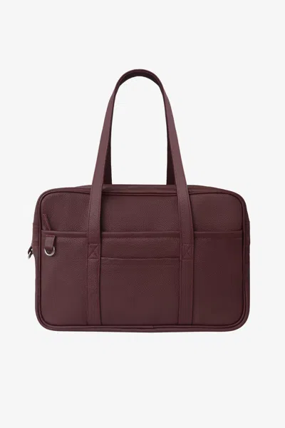 Los Angeles Apparel Rlh504 - Unisex Leather School Satchel In Oxblood