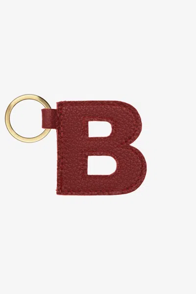 Los Angeles Apparel Rlh520 - Leather Alphabet Keychain In B Oxblood