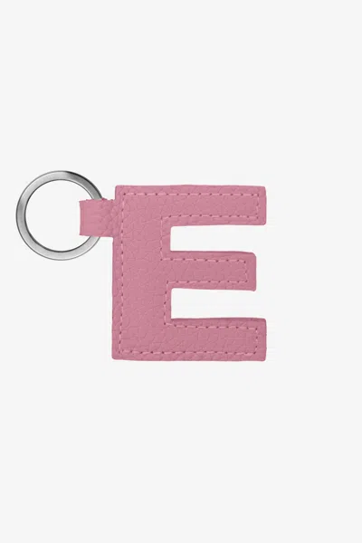 Los Angeles Apparel Rlh520 - Leather Alphabet Keychain In E Pink
