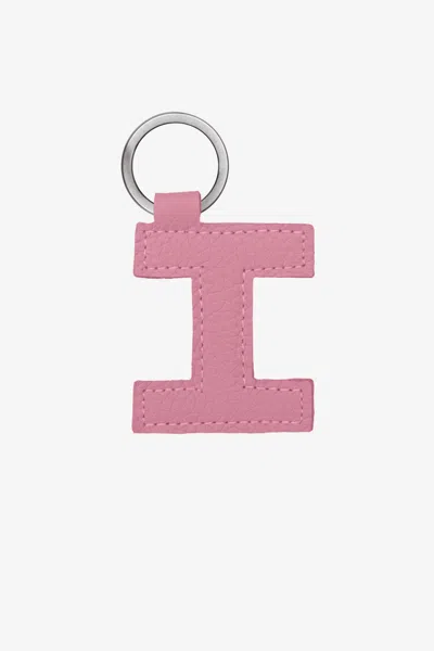 Los Angeles Apparel Rlh520 - Leather Alphabet Keychain In I Pink