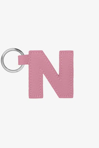 Los Angeles Apparel Rlh520 - Leather Alphabet Keychain In N Pink