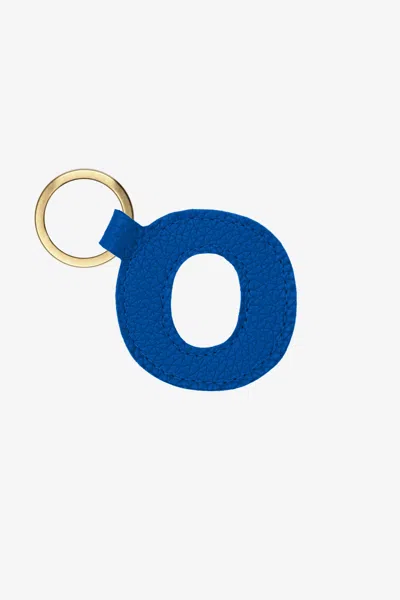 Los Angeles Apparel Rlh520 - Leather Alphabet Keychain In O Royal