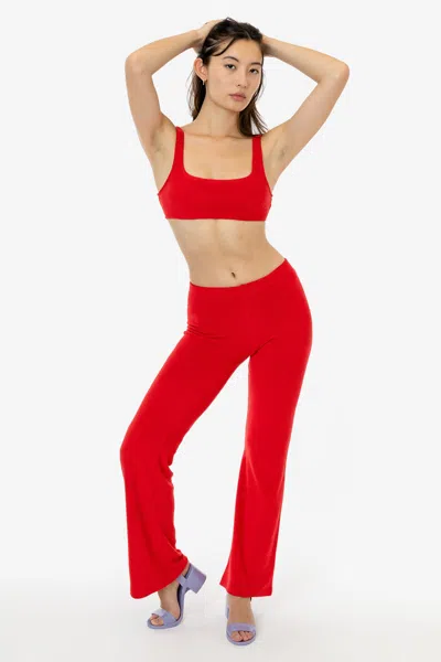Los Angeles Apparel Rlt3000 - Loop Terry Flared Pant In Red