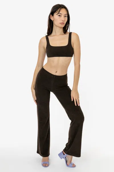 Los Angeles Apparel Rlt3000 - Loop Terry Flared Pant In Brown
