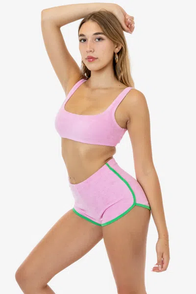 Los Angeles Apparel Rlt3001 - Loop Terry Running Short In Pink